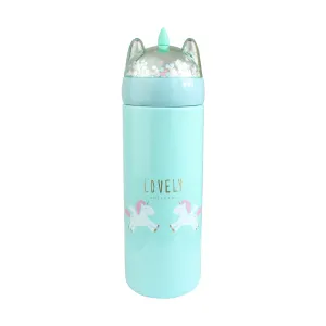 Shimmery Unicorn Flask - 330ml Sea Green